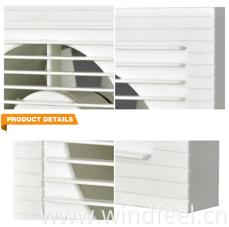 6/8/10/12 inch plastic shutter ventilation/exhaust/air fresh fan with grill/net